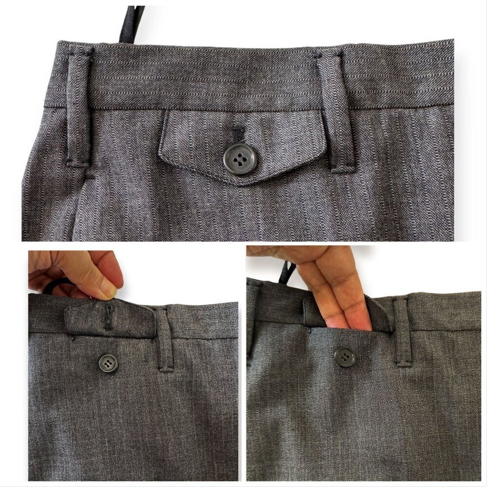 Prada Gray Wool FW2003 Pants w/ Belt Size 46 Italy - Picture 11 of 16